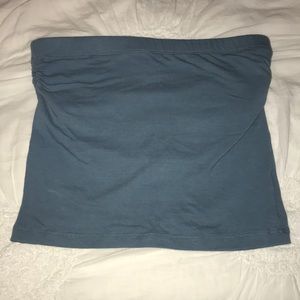Blue cropped tube top, Brand: Zenana Outfitters